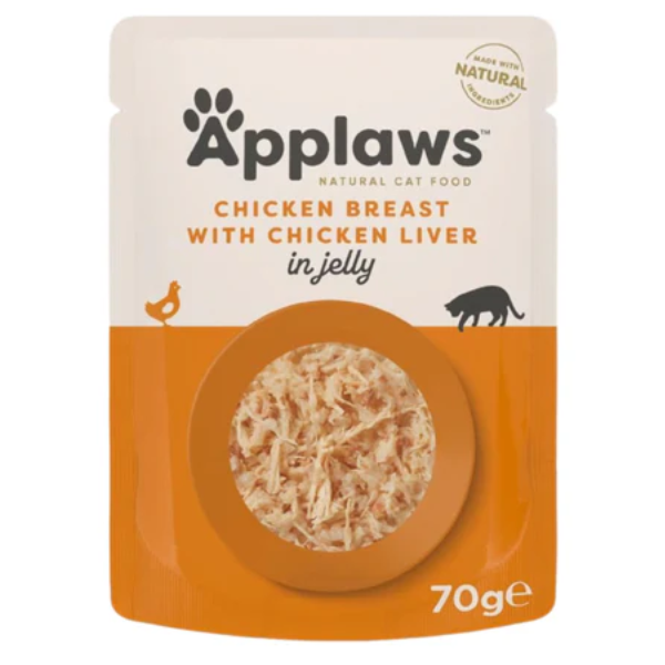 APPLAWS CAT POUCH CKN W/LIVER IN JLY 70GR