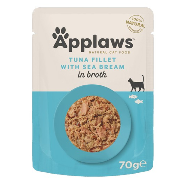 APPLAWS CAT POUCH TUNA W/SEA BREAM 70Gr