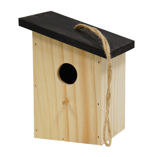 BIRDHOUSE W/BLACK ROOF