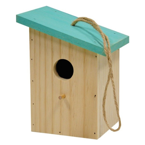 BIRDHOUSE W/L.BLUE ROOF