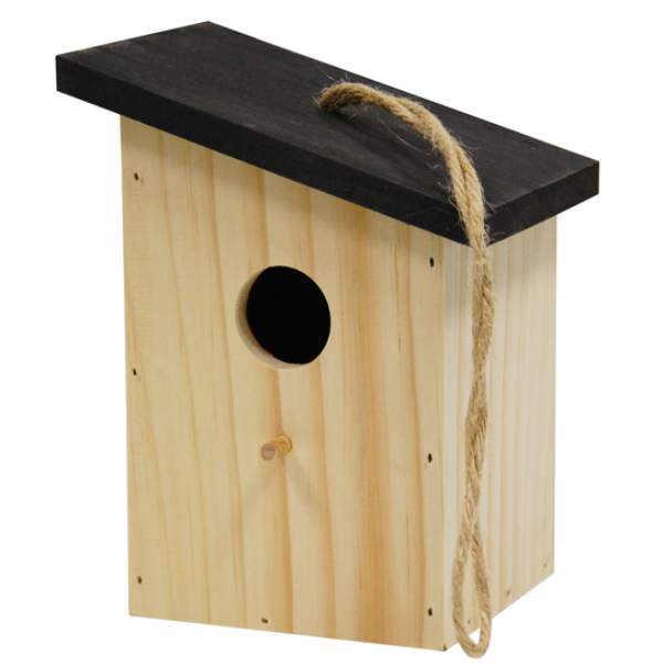 BIRDHOUSE W/L.YELLOW ROOF