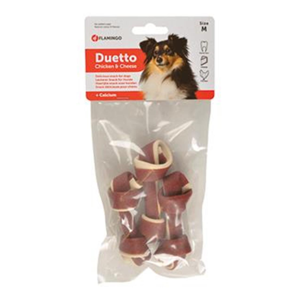Flamingo Duetto Bones Chicken and Cheese, 120g