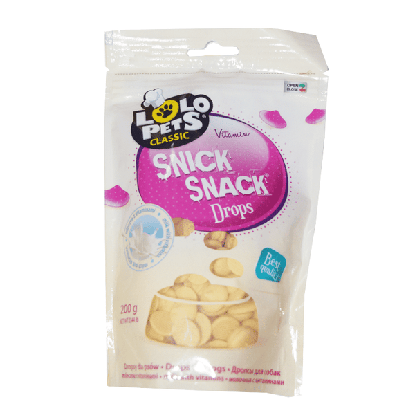 Lolo Pets Snick Snack Drops Dogs Milk with Vitamins 200g