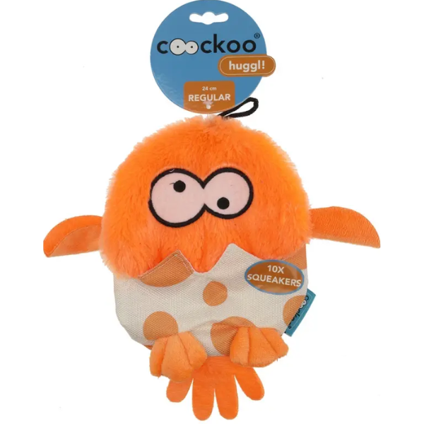 EBI HUGGL SQUEAKERS ORNG 24X18CM