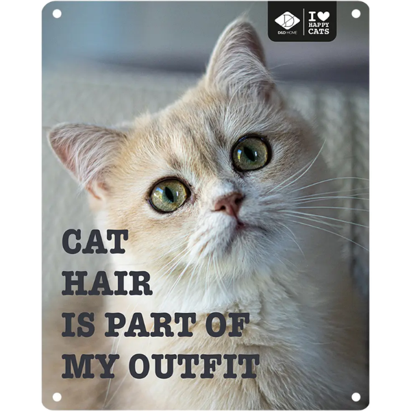 I LOVE HAPPY CATS SIGN 'CAT HAIR'