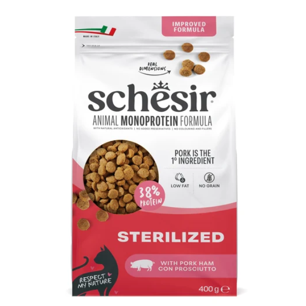 Schesir Sterilised Monoprotein Ham Dry Cat Food
