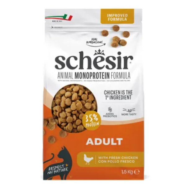 Schesir Adult Monoprotein Fish Dry Cat Food