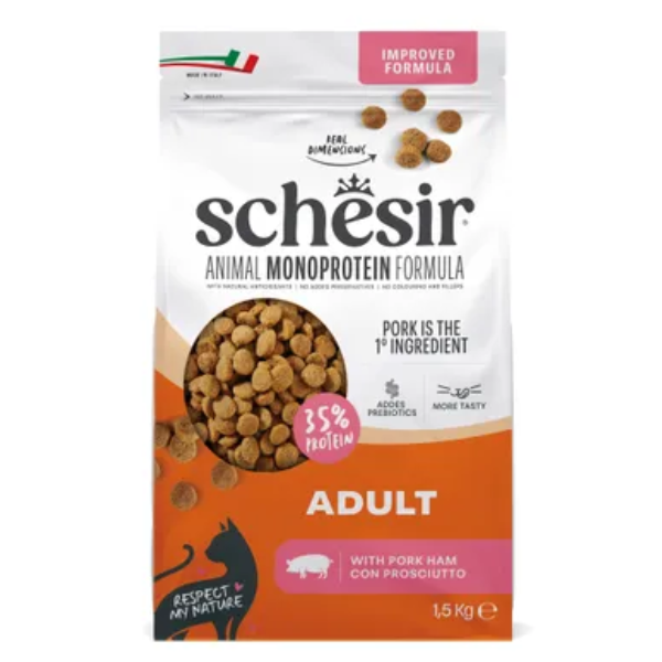 Schesir Adult Monoprotein Ham Dry Cat Food