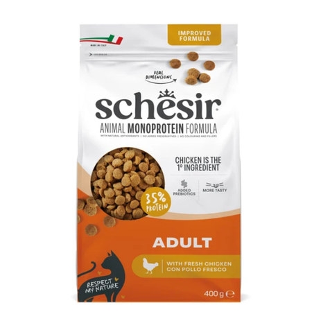 Schesir Adult Monoprotein Chicken Dry Cat Food 400g