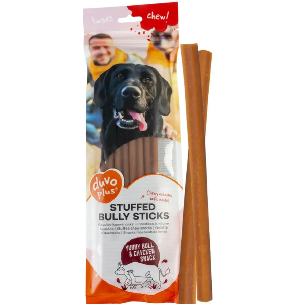 CHEW! STUFFED BULLY STICKS 25.4CM 4PCS
