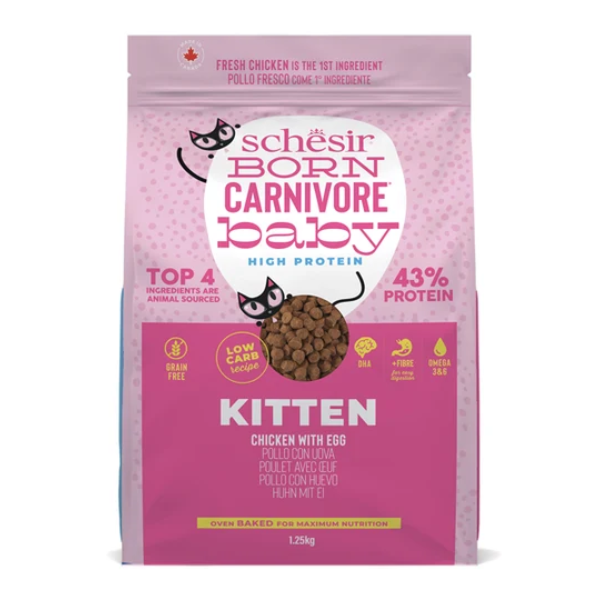 Schesir Born Carnivore Adult Chicken & Egg Dry Cat Food
