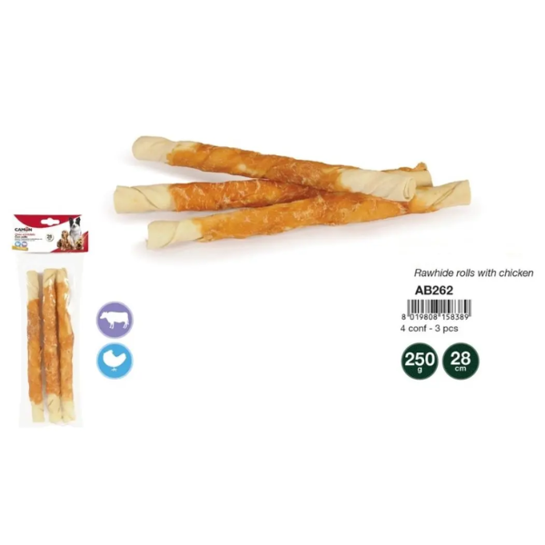 ROLLS W/CHICKEN 28CM 250GR