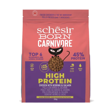 Schesir Born Carnivore Chicken & Herring Dry Cat Food 255g
