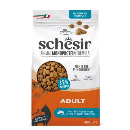 Schesir Adult Monoprotein Fish Dry Cat Food 400g
