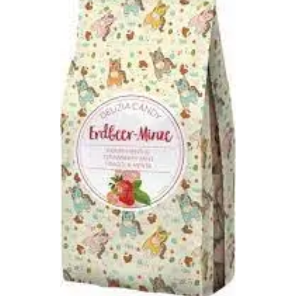 DELIZIA CANDY 600G STRAWBERRY/MINT HEART