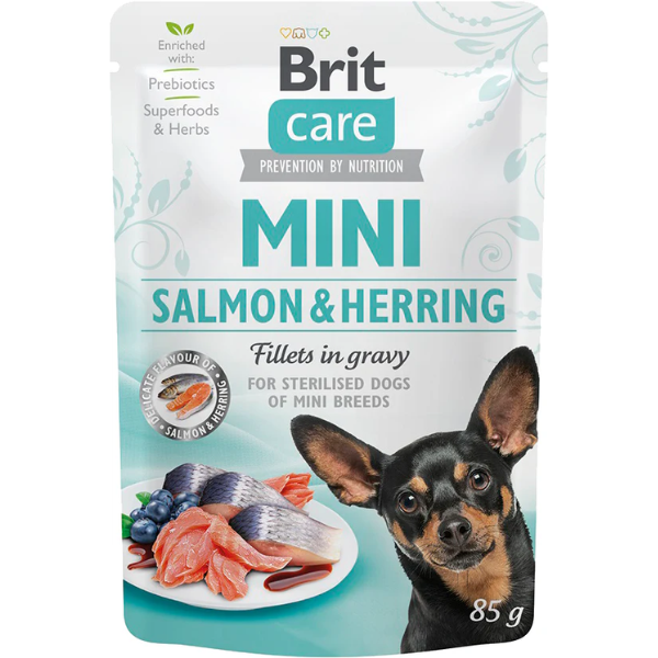 BRIT Mini Salmon & Herring pouch 85g