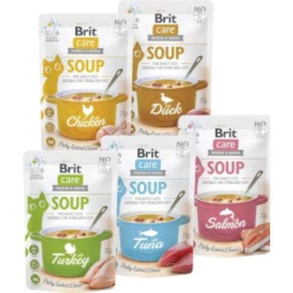 BRIT Care Soup for Cats – Assorted Flavors, 75g