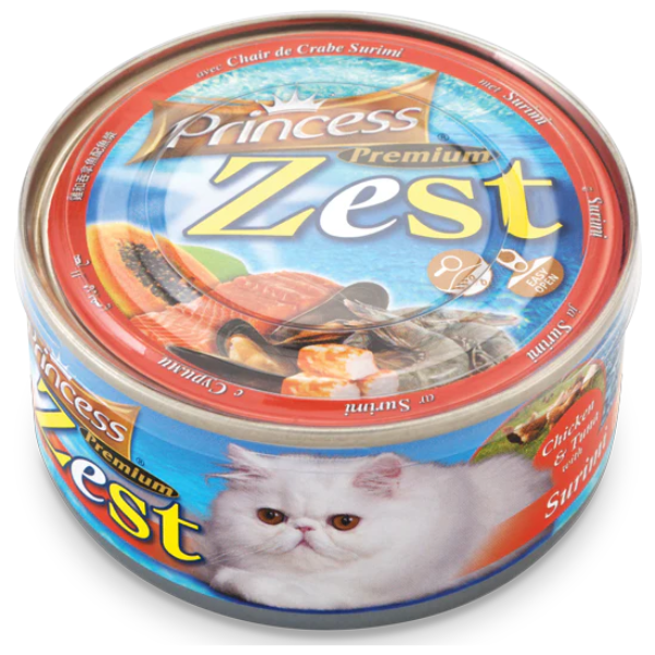 PRINCESS PREM ZEST SURIMI RED  170G