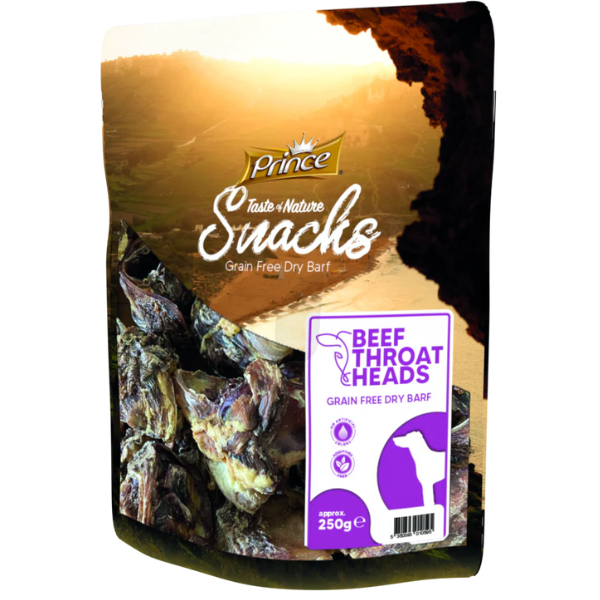 PRINCE NATURAL SNACKS - BEEF THROAT HEADS 250G