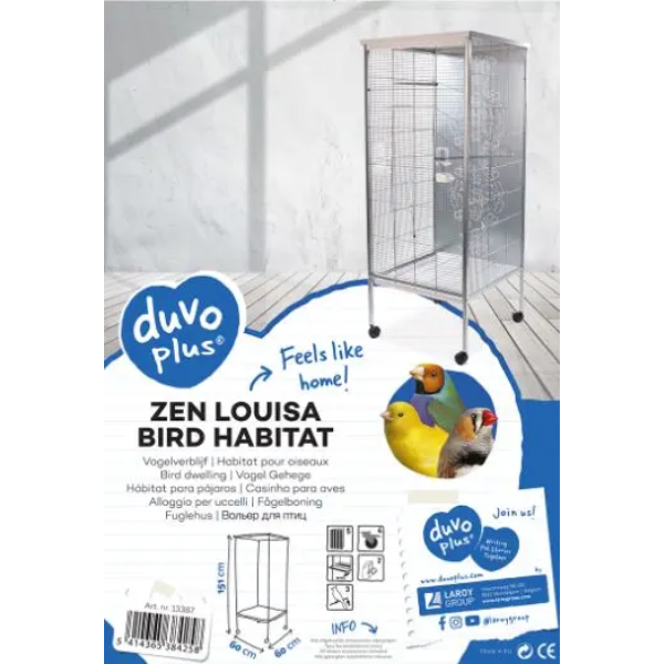 AVIARY ZEN LOUISA 60X60X151.5CM SILVER