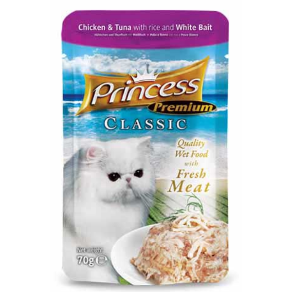 PRINCESS POUCH TUNA/CHIC/W/BAIT PURPLE,  70G