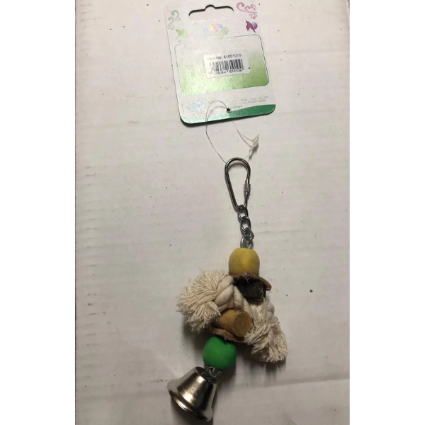 PARROT TOY WOOD/LEATHER 20CM 61001070