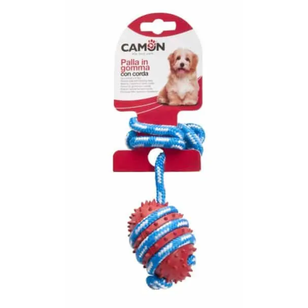 RUBBER BALL W/ROPE