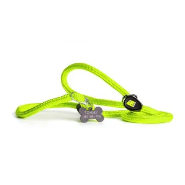 NO PULL LEASH GREEN NYLON MM 8 - SMALL