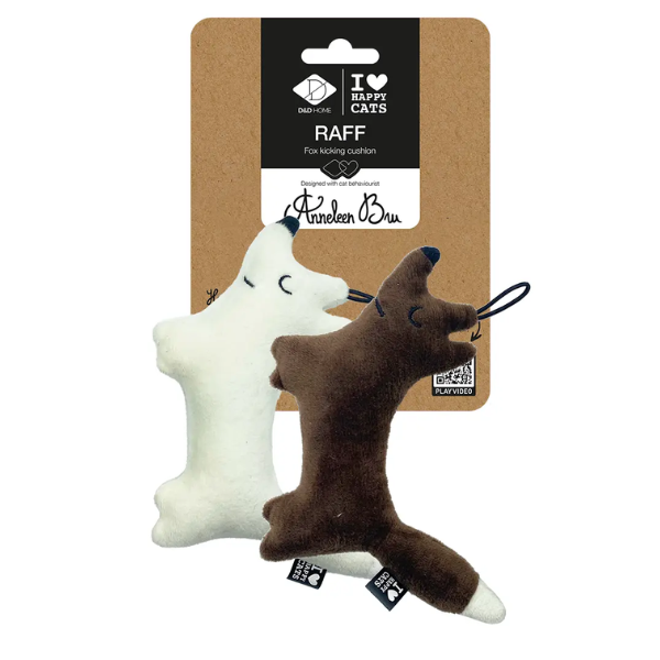 RAFF THE FOX CAT KICKING CUSHION 2PC