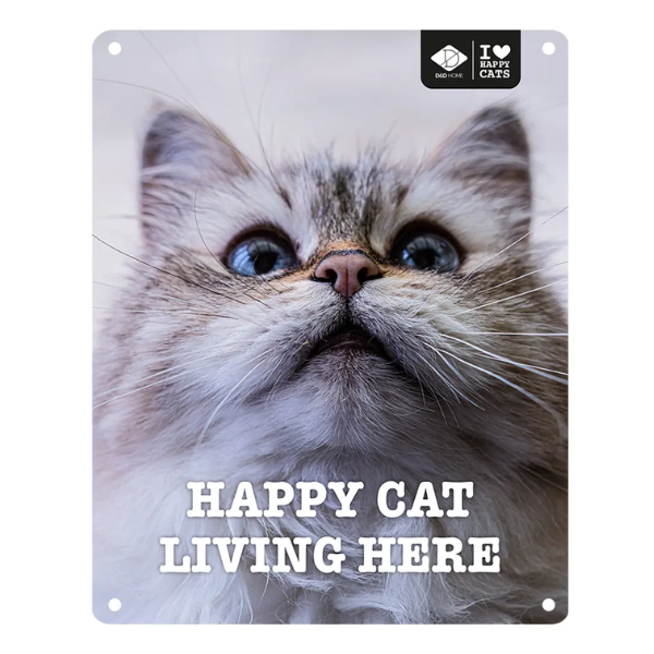 I LOVE HAPPY CATS SIGN 'LIVING HERE'