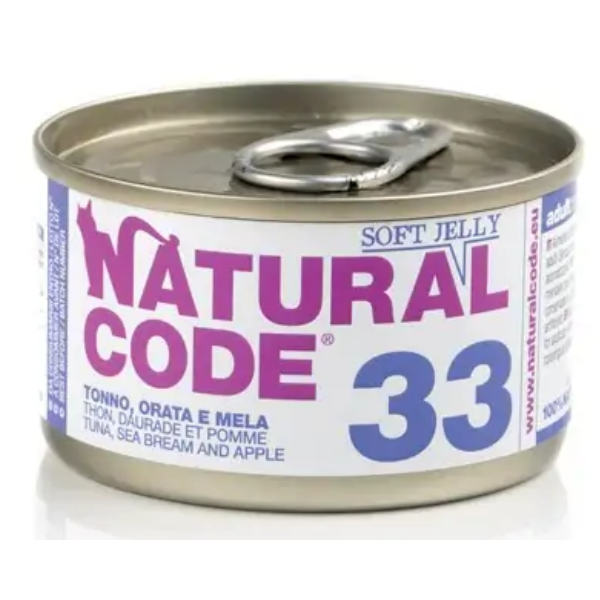 Natural Code Cat Tuna, Sea Bream and Apple, 85g