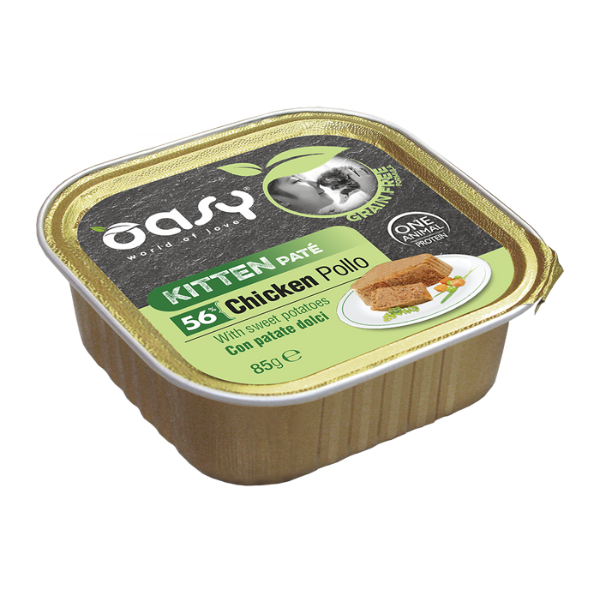 Oasy Grain Free Kitten Pate Chicken With Sweet Potatoes - 85gr