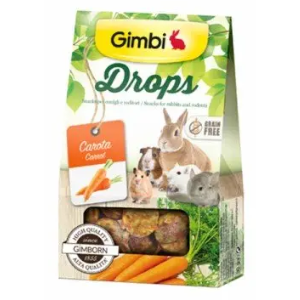 GIMBI DROPS W/CARROTS 50G
