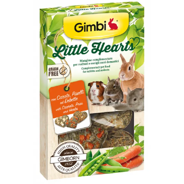 GIMBI LITTLE HEARTS W/CARROTS 115G