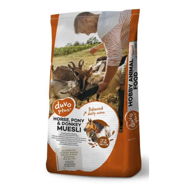 DUVO PLUS HORSE, PONY AND DONKEY MUESLI 18 KG