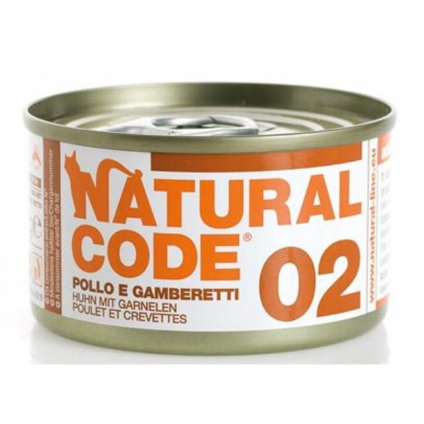 Natural Code Cat Chicken and Shrimps, 85g