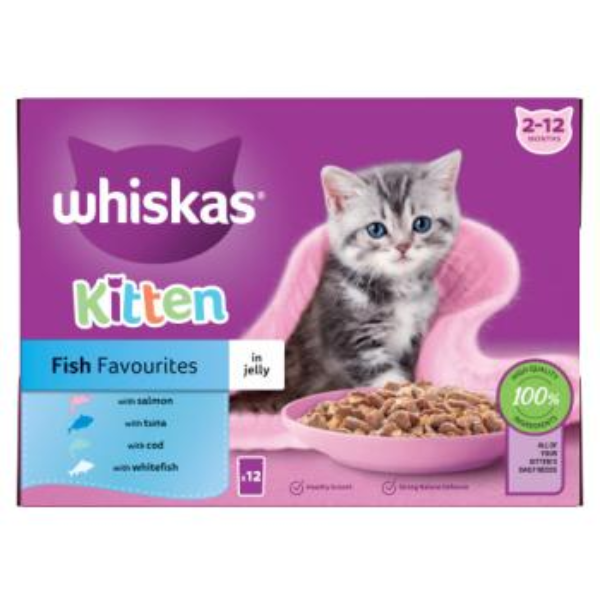 WHISKAS JUNIOR  IN JELLY - (12X85G)