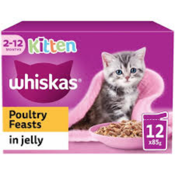 WHISKAS JUNIOR  IN JELLY - (12X85G)