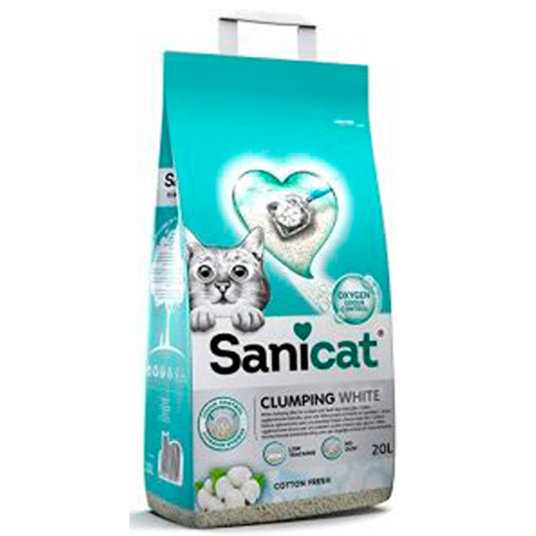 SANICAT CLUMPING WHITE COTTON FRESH