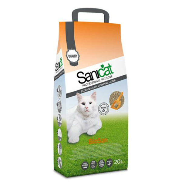 SANICAT BIOSAN CLUMPING CAT LITTER - 20LT