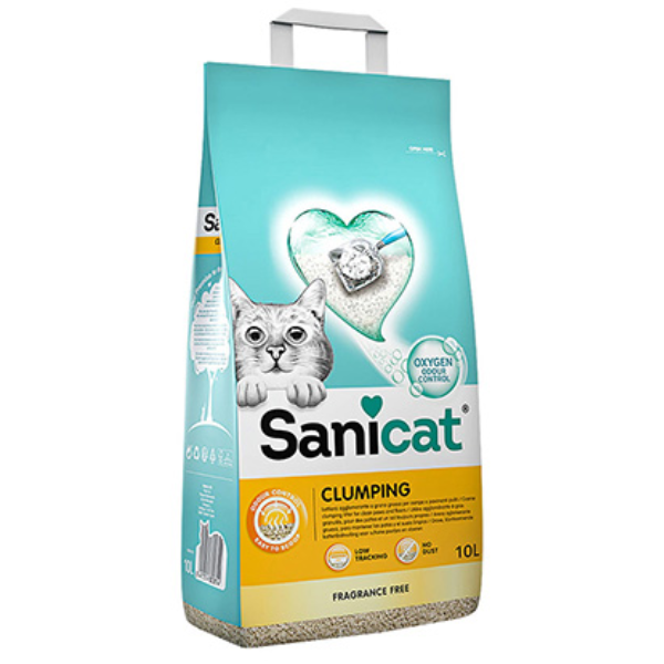 SANICAT CLUMPING UNSCENTED - CAT LITTER - 10LT