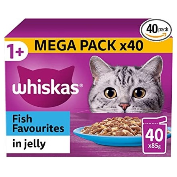 WHISKAS ADULT POUCH BOX - 40pkts