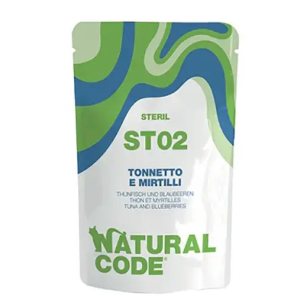 Natural Code Cat Tuna and Blueberries, 70g