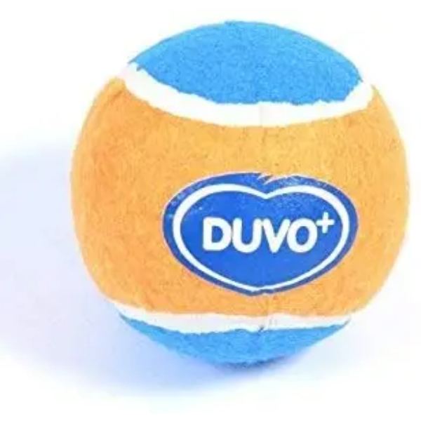 DUVO DOGTOY TENNISBALL 10CM ORANGE/BLUE
