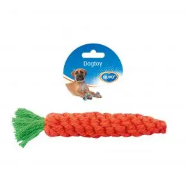 DUVO DOGTUG TOY KNOTTED CARROT