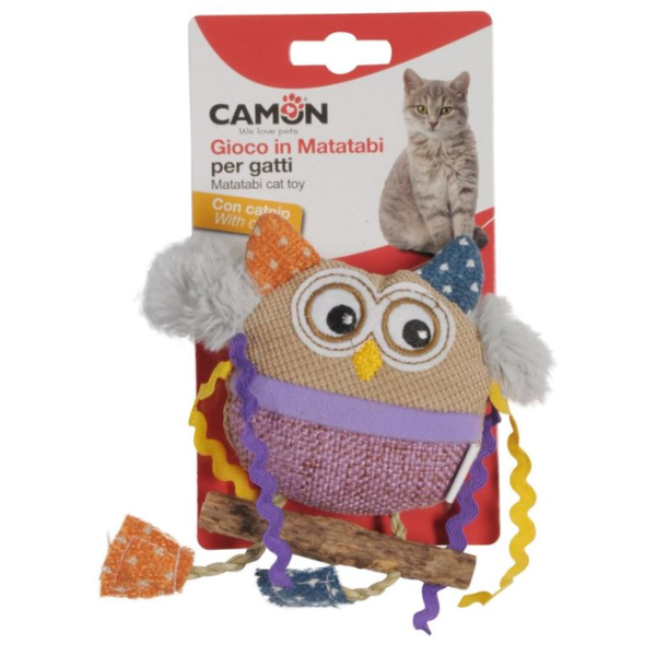 OWL CAT TOY W/CATNIP 15CM