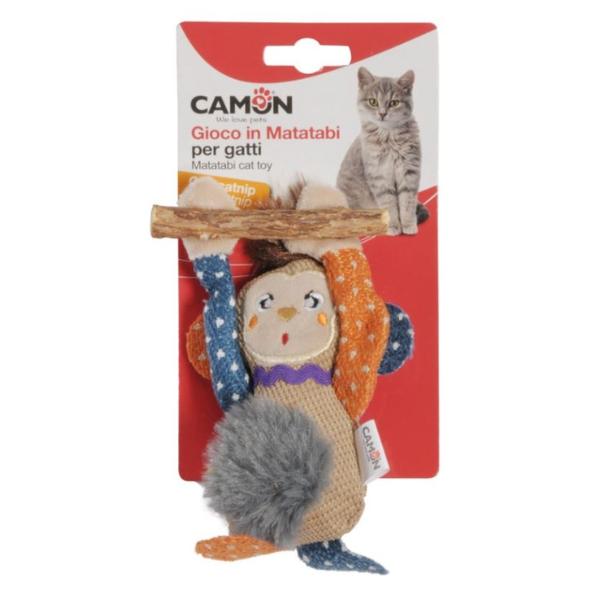 MONKEY CAT TOY W/CATNIP 15CM