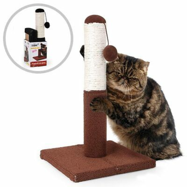 SCRATCH POST W/FOLDING BASE