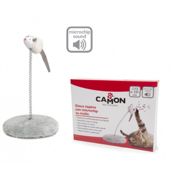 MOUSE ON SPRING CAT TOY