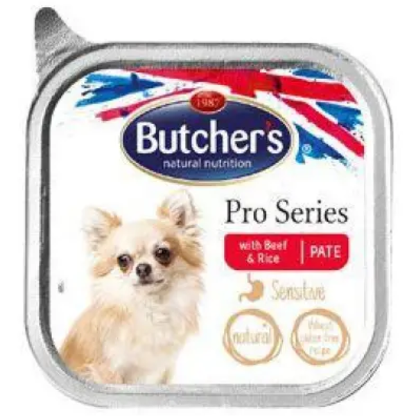 BUTCHER'S PRO SENSITIVE BEEF & RICE 100G